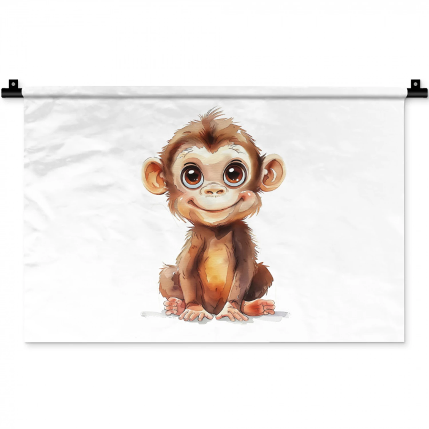 Aap - Baby - Jungle dieren Wandkleed katoen klein -zz3d
