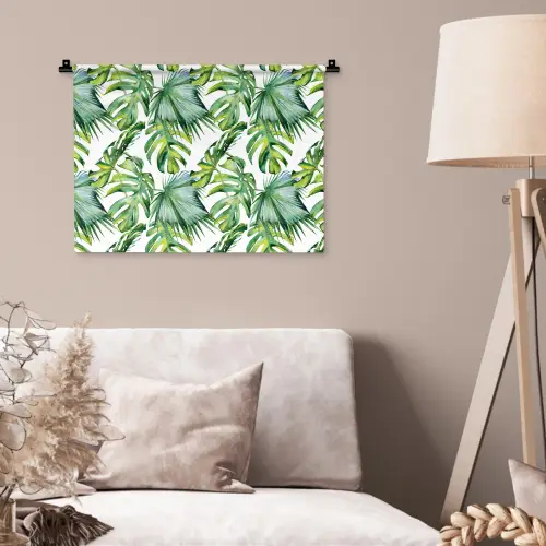 Tropical - Bladeren - Jungle Wandkleed katoen klein -sfeer4