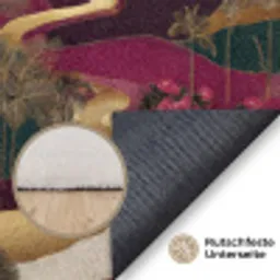 Magisch - Palmbomen - Goud Vloerkleed Rechthoek klein 1091 -uniquesellingpoint_antislip_DE_DE