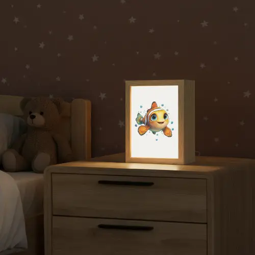 Clownvis - Oranje - Vis - Water Light Box met kabel klein -sfeer1_kind