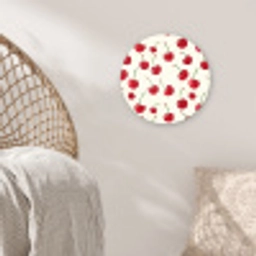 Kersen - Minimalistisch - Rood Wandcirkel kunststof plaat 5mm dik klein 188 -sfeer5