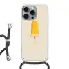 Oranje - Stokje - Waterijsje Hoesje iPhone 16 Pro Max met koord klein -3d