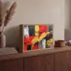 Abstracte kunst - Goud - Zwart Light Box met batterij (Wandlamp) middel -sfeer2