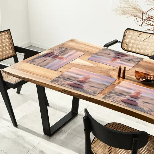 Stenen - Zand - Roze Placemat vinyl groot -zzsfeer4_Kitchenyeah-website