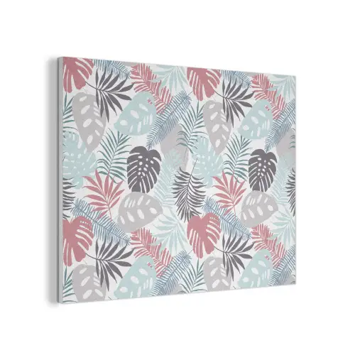 Inductie beschermer - Bladeren - Pastel - Jungle - Afdekplaat voor kookplaat PET vilt klein -3d