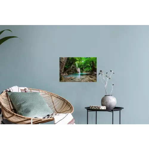 Jungle - Waterval - Planten - Water - Natuur Muursticker klein -plant