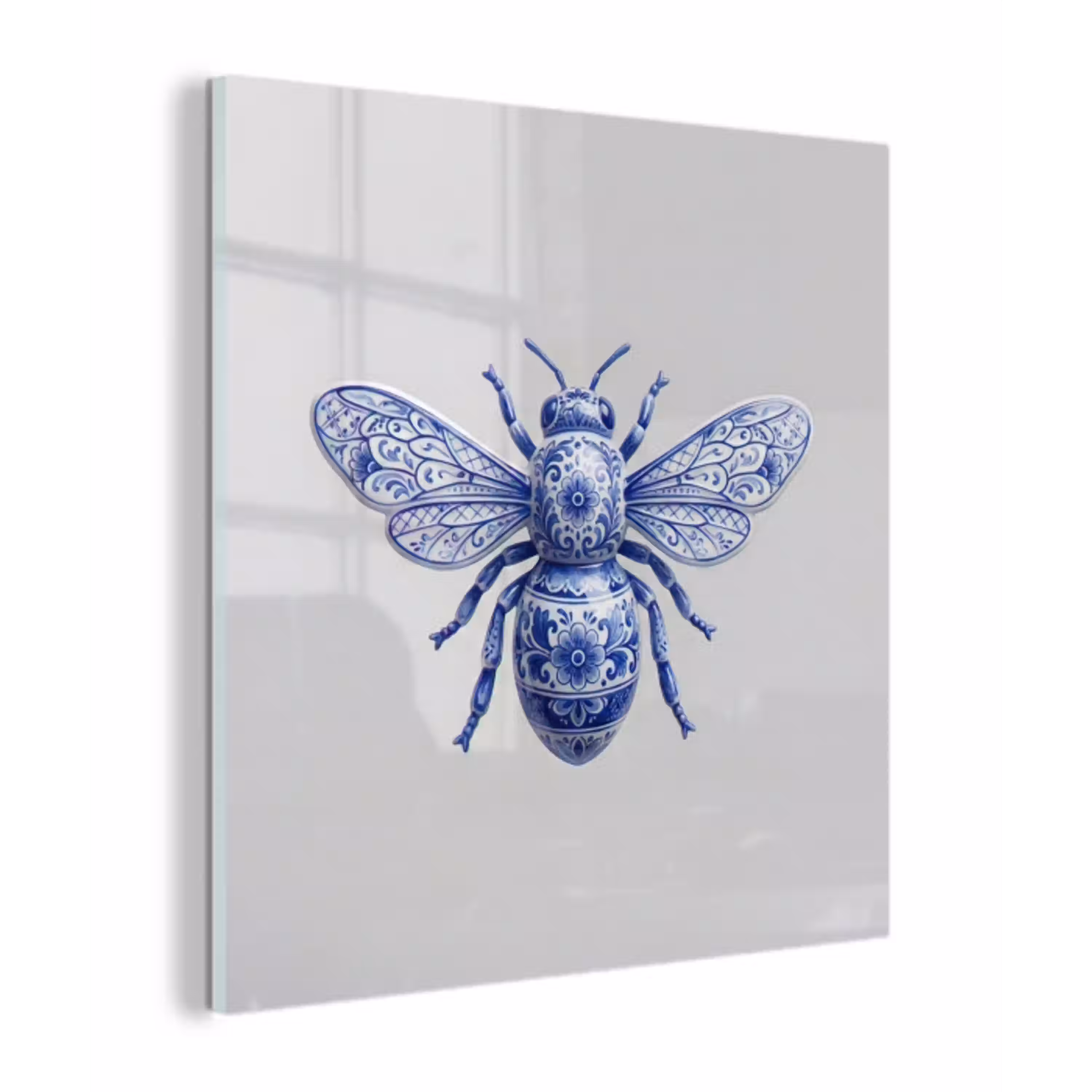 Bij - Modern - Delfts - Blauw plexiglas 5mm klein -z3d