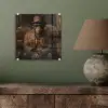 Chimpansee - Stoel - Pak - Bruin plexiglas 5mm klein -sfeer3