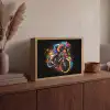 Graffiti - Sport - Wielrennen - Fiets Light Box met batterij (Wandlamp) middel -sfeer2