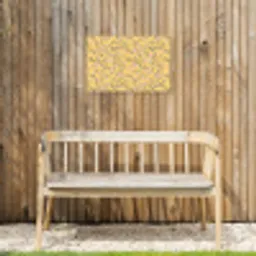 Bloemen - Motief - Geel Tuinposter op houten frame 2 cm dik klein 845 -sfeer4