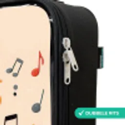 Muis - Saxofoon - Muziek Kinderkoffer - Zwart klein -rits_NL