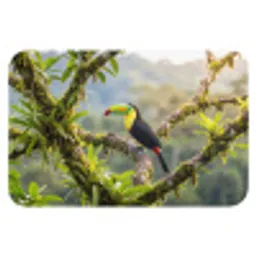 Toekan - Jungle - Natuur - Kleurrijk Badmat klein -3d