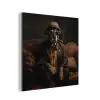 Hond - Sigaar - Hoed - Pak aluminium wit klein -3d