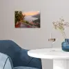 Middelandse zee - Sinaasappel - Heuvels - Zee poster papier klein -sfeer3
