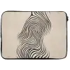 Lijnen - Abstract - Golvend - Zwart laptophoes neopreen klein -zkaufland3dotto