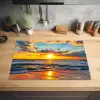 Strand - Zee - Zonsondergnag Inductie beschermer vinyl 3mm klein -sfeer5
