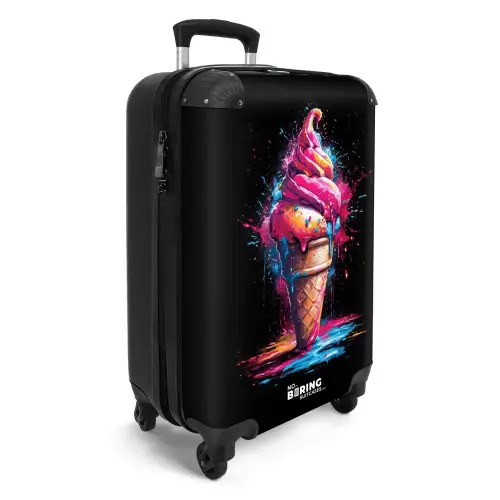 Ijshoorntje met Blauwe en Roze Verf NBS - Handbagage koffer - Unisex middel -productfoto_3d