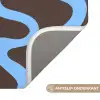 Kronkelende lijnen - Blauw - Bruin - Minimalistisch WCmat klein 1009 -USP_AntislipNL