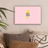 Grl pwr - Bliksem - Roze canvas 2cm klein -sfeer1