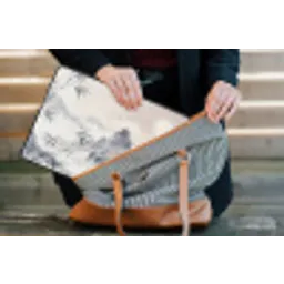 Bamboe - Azië - Grijs laptophoes neopreen klein -tas