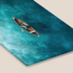 Bootje - Water - Blauw fotolijst zwart zonder passe partout klein -zsfeer6
