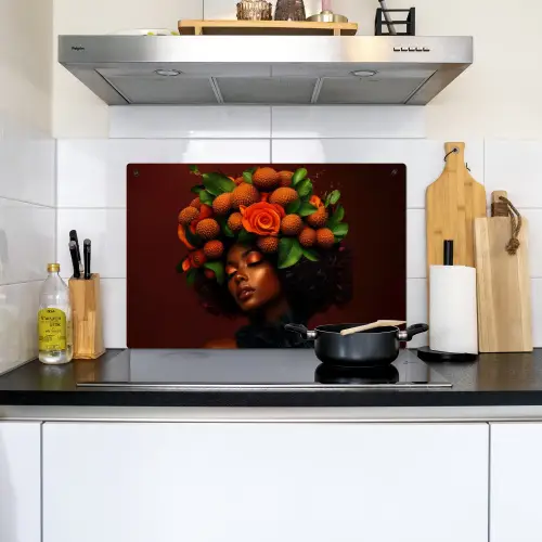 Vrouw - lychee - exotisch Inductie beschemer met haakjes klein -sfeer2