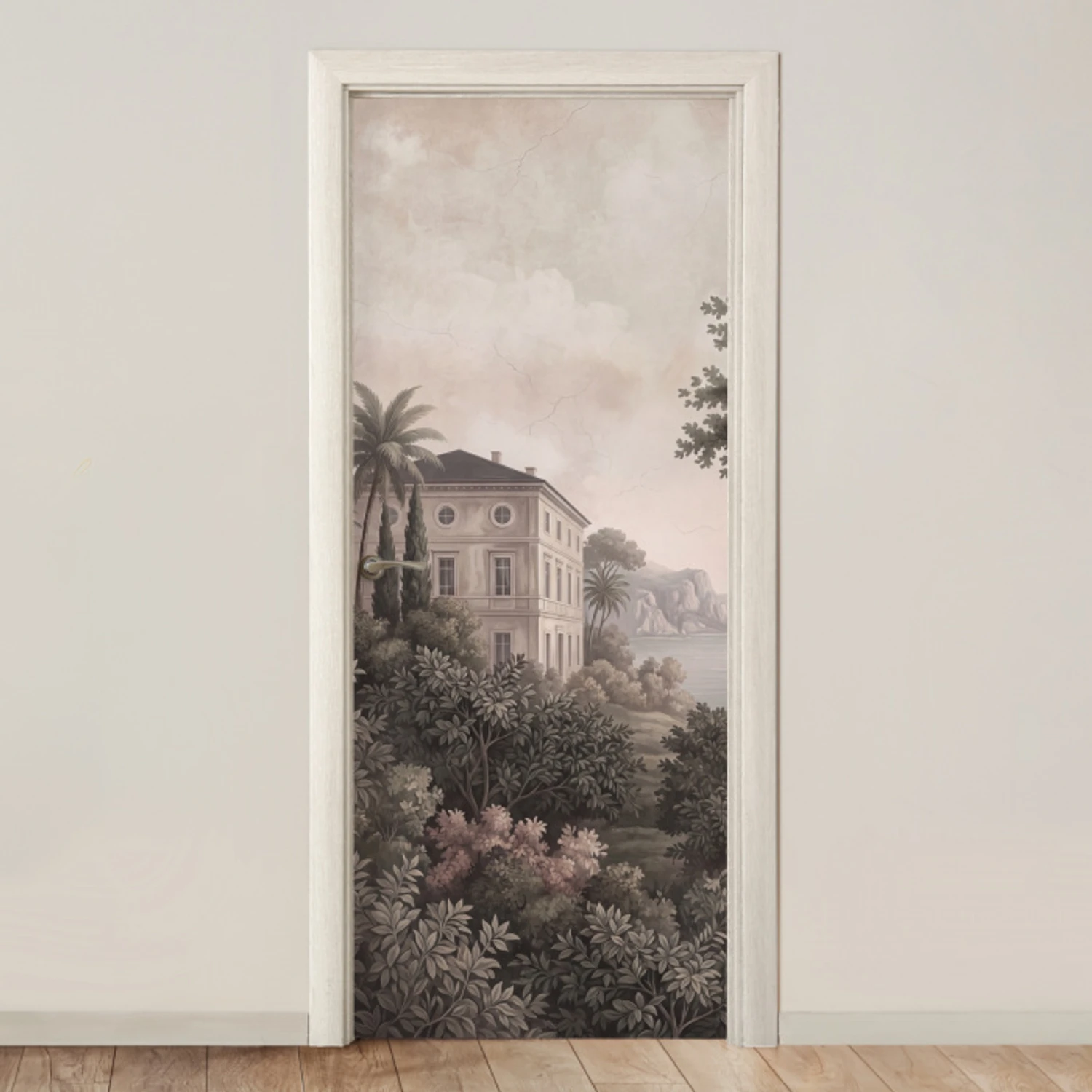 Zee - Villa - Beige deurposter klein -3d_beige