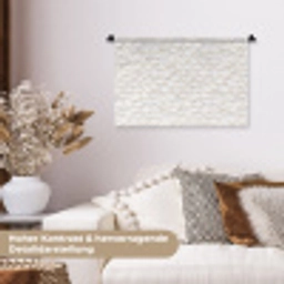 Schubben - Wit - Elegant Wandkleed katoen klein 269 -tsfeer1_DE