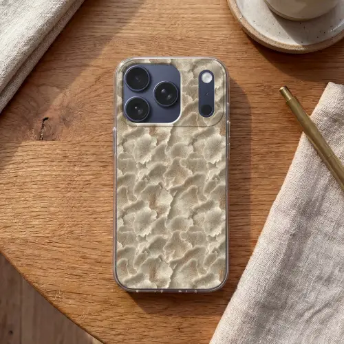 Waaierstructuren - Beige - Vezeltextuur Telefoonhoesje iPhone 17 Pro klein 878 -sfeer1