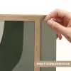 Japandi - Groen - Abstract - Modern Light Box met batterij (Wandlamp) middel -USP_websiteprintNL