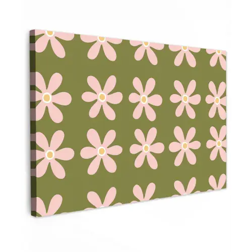 Bloem - Modern - Groen Tuinposter op houten frame 2 cm dik klein 845 -3d