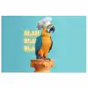 Papegaai - Koksmuts - Quote - Neon poster papier klein -3d