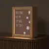 Bruin - Quote - Bloemen - Zomer Light Box met kabel (Tafellamp) klein -z3d_website