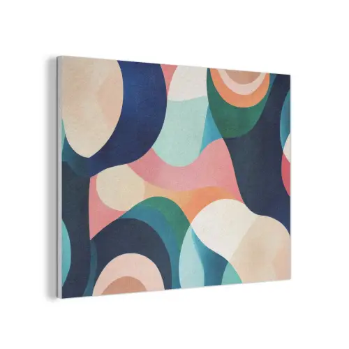 Abstract - Blauw - Roze PET vilt klein -3d