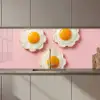 Eieren - Bloem - Roze keuken achterwand 2 middel zz_3dshopping