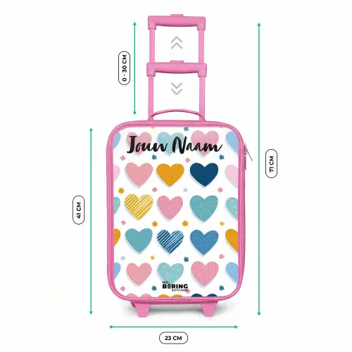 Hartjes - Pastel - Patroon Kinderkoffer - Roze klein -productfoto_formaten