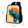 Dino - Triceratops  - Dier Rugzak - Zwart middel -productfoto_formaten
