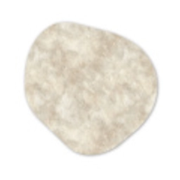 Beige - Reliëfstructuur - Natuursteen Wandcirkel Organisch Aluminium middel 851 -3d
