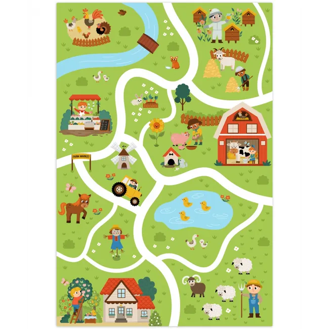 Play Mat - Play mat - Farm - Farmers market - Duck pond