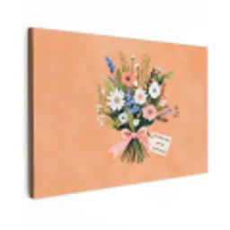 Boeket - Strikje - Quote Tuinposter op houten frame 2 cm dik klein -3d