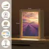 Lavendelveld - Zonsondergang - Paars Light Box met kabel (Tafellamp) klein -USP_websiteoverzichtDE