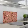 Klassiek - Botanisch - Roze keuken achterwand spatscherm klein 900 -3d_schuin