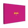 Smile - Stippen - Geel - Smiley - Roze canvas 2cm klein -z3d