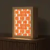 Patroon - Retro - Oranje Light Box met kabel (Tafellamp) klein 925 -z3d_website