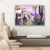 Huizen - Minimalistisch - Palmbomen - Kust canvas 2cm klein -sfeer6