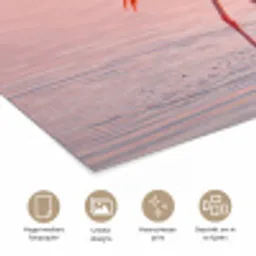 Flamingo - Water - Roze poster papier klein -closeup_NL