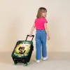 Kat - Vlinder - Bloemen Kinderkoffer - Zwart klein -sfeer1