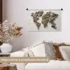 Wereldkaart - Stenen - Wit Wandkleed katoen klein -sfeer1