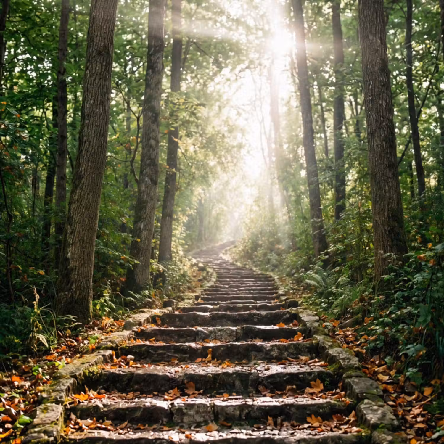 Tapete - Steine - Treppe - Wald - Natur