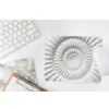 Schelp - Spiraal - Wit muismat rubber klein -witbureau